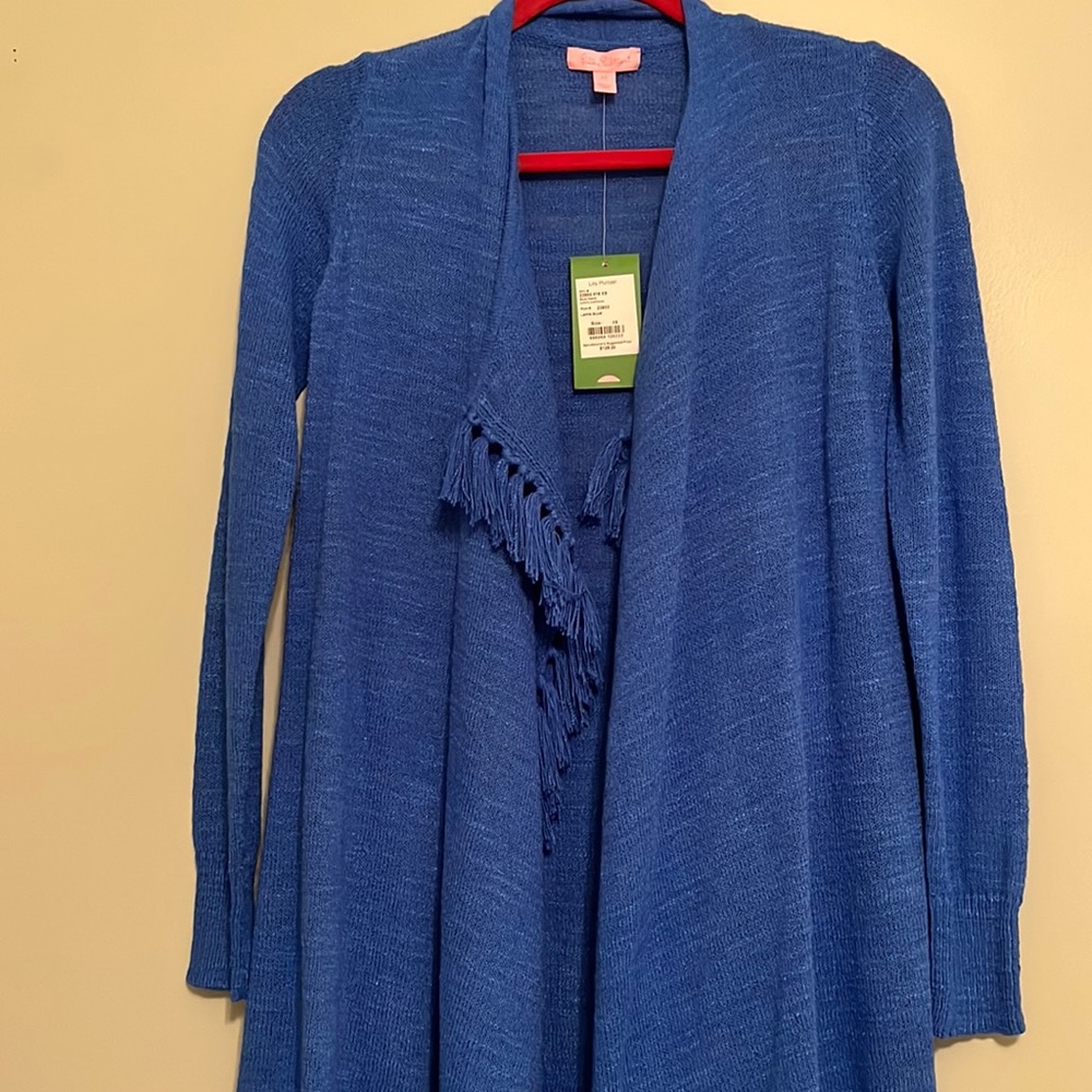 Lilly Pulitzer fringe cardigan